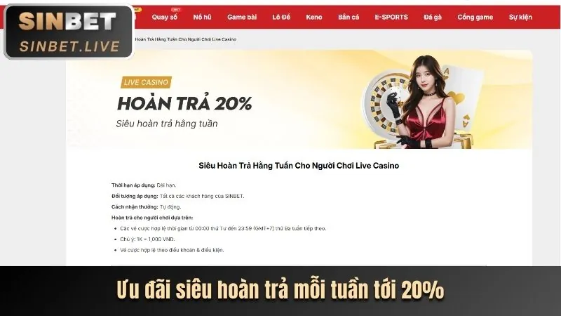 Hoàn trả hàng ngày và thưởng nạp tiền